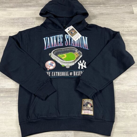 Mitchell & Ness New York Yankees Stadium Hoodie Navy Men’s Size Large MSRP $95 - Picture 1 of 7